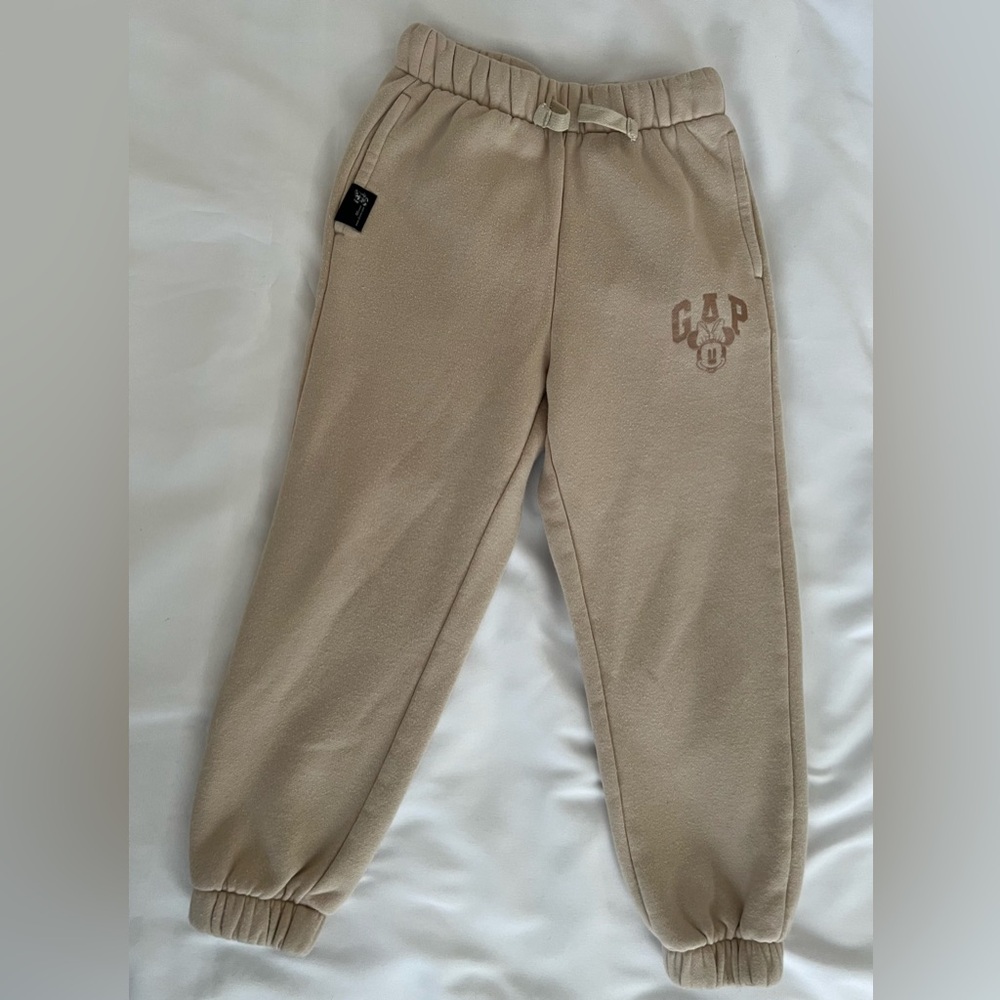 GAP Kids Tan Fleece Joggers Size 4/5 XS